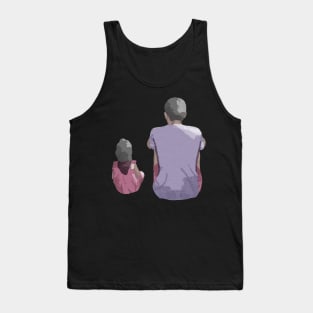 Father Daughter Love in Watercolor Tank Top